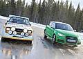 Das Treffen auf der Teststrecke in Nordschweden: Der ur S1 quattro und der neue Audi S1. Foto: dpp/AutoReporter